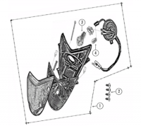  Monza 50 WS1+L8Y 4T AC Scheinwerfer für Rex Monza