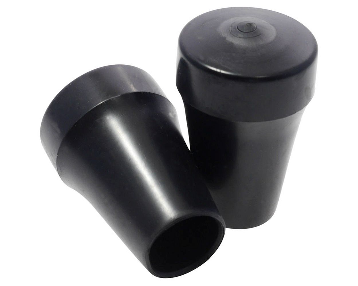 Ständerfuß 22 mm schwarz 2 Stück Hauptständer, Gummi