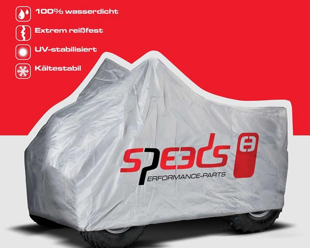 Abdeckplane Speeds Premium 226x127x120 cm Größe L 100% Wasserdicht Plane Quadgarage Faltgarage Quad ATV MXU