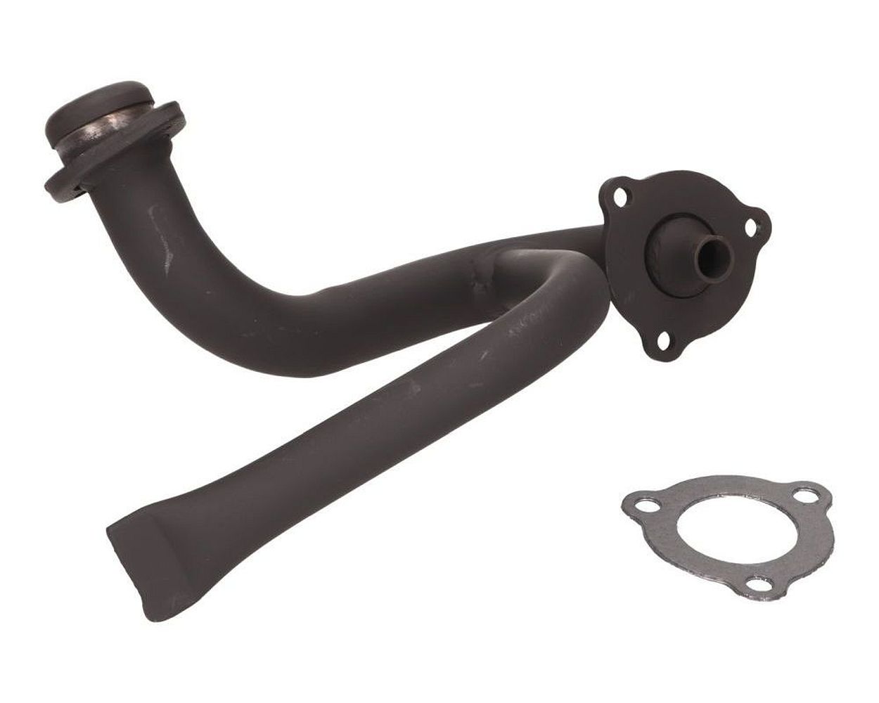 Auspuffkrümmer schwarz Staurohr und Drossel