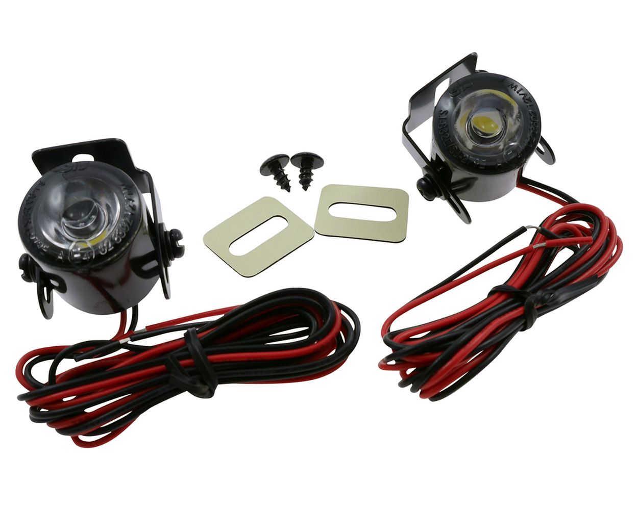 Standlicht Paar LED Motorrad, rund, Durchmesser 24, 7 mm, mit Universalhalter