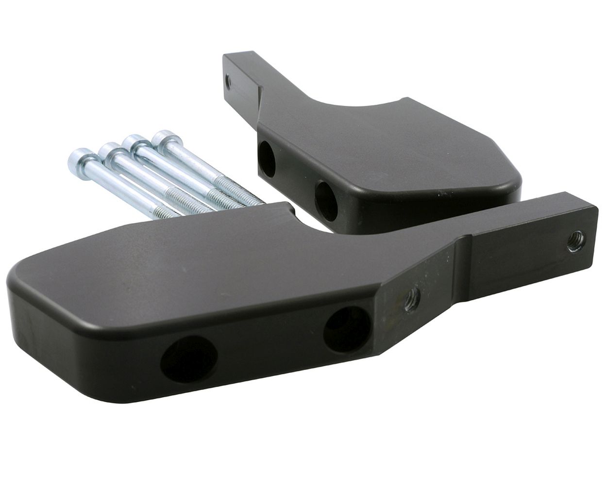 Fußrastenadapter Sozius CNC, schwarz eloxiert