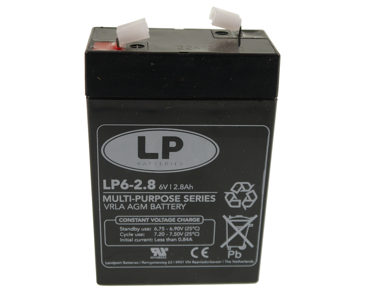 Batterie LANDPORT NSA LP6-2,8 T1 6 V 2,8 Ah 66x33x97 mm Akku VRLA AGM für USV Solaranlagen, Hebebühne, Kinderauto, Alarmanlage