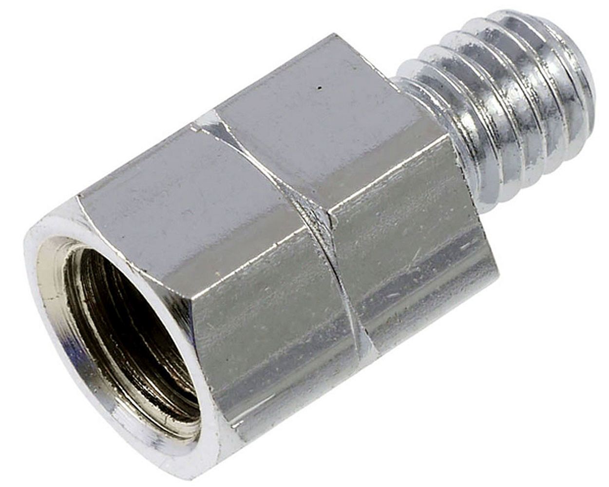 Spiegeladapter chrom von Loch M10 Rechts auf Bolzen M8 Links, Adapter Spiegel