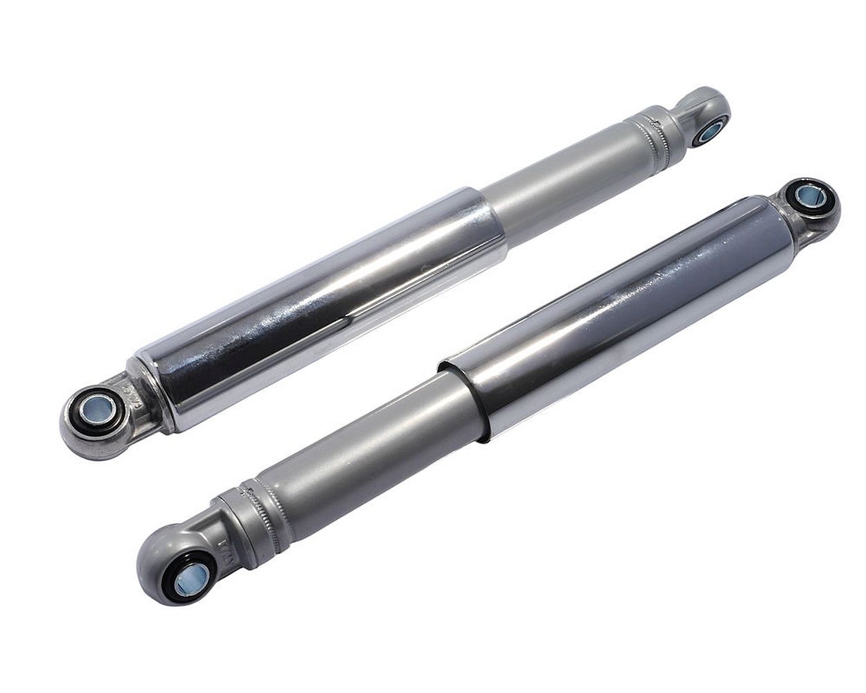 Stoßdämpfer Set hinten 290 mm 29 cm grau / Chrom für Zündapp Hercules Kreidler Moped