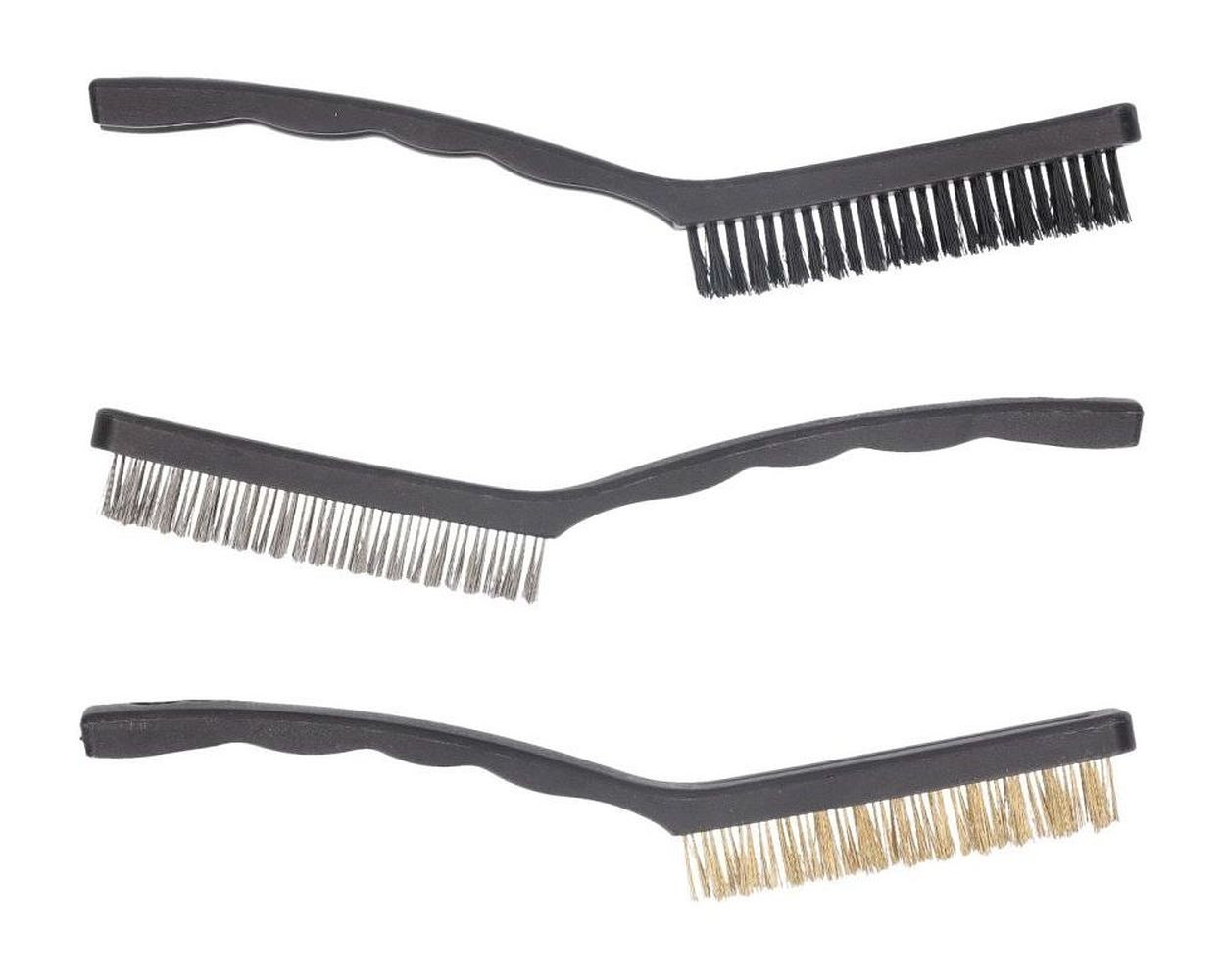 Bürsten Set 225 mm Stahl, Messing, Kunststoff - 3 Stück