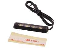 Kennzeichenbeleuchtung 12V LED weiß Mini Micro Nummernschild biegbar universal Roller Quad Motorrad Auto Anhänger, Mofa