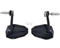 Lenkerendenspiegel Set 2x VICTORY Evo schwarz mit Adapter 12-22mm kompatibel für Motorrad, Roller, Quad, Moped, Mofa, Vespa