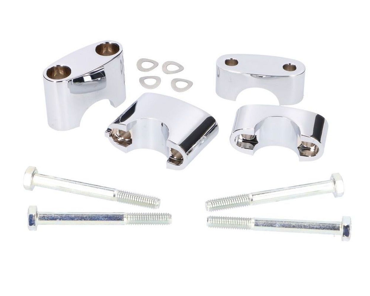 Lenkerklemme / Lenkerauflage Set Chrom Simson S50, S51, S70