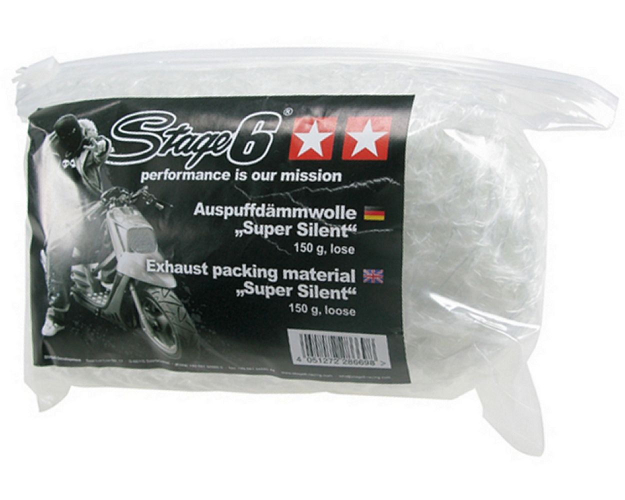 STAGE6 Super Silent Dämmwolle 150g - Auspuffdämmung Für Roller & Moped