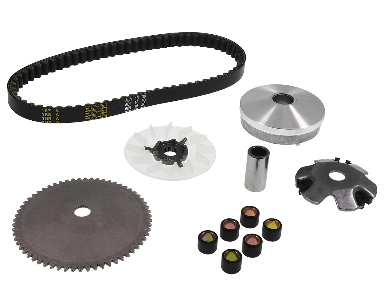 Variomatik + Riemenscheibe + Keilriemen Set für 50 ccm GY6 4-Takt