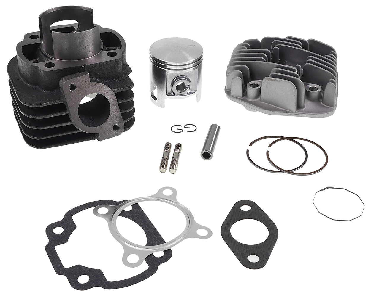 Zylinder 2EXTREME 70ccm Sport AC 10mm für Minarelli liegend AC 2-Takt Tuning kompatibel für Aprilia SR50, CPI Hussar, MBK MachG, Yamaha JogR
