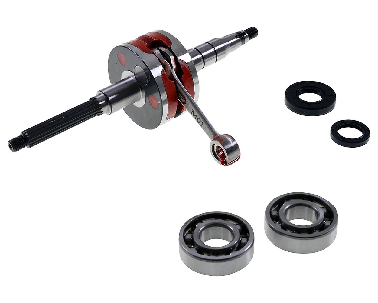 Kurbelwelle Racing 10 mm mit Lagersatz für Minarelli stehend
