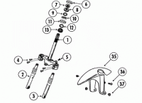  QM50QT-6A 4T AC Gabel für Rex RS450, RS500, QM50QT-6A / 6AA