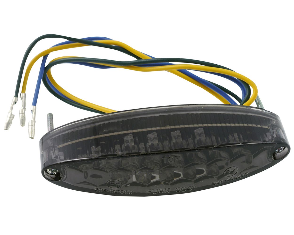 Rücklicht Mini LED Motorrad NUMBER1, getöntes Glas, mit Nummernschildbeleuchtung