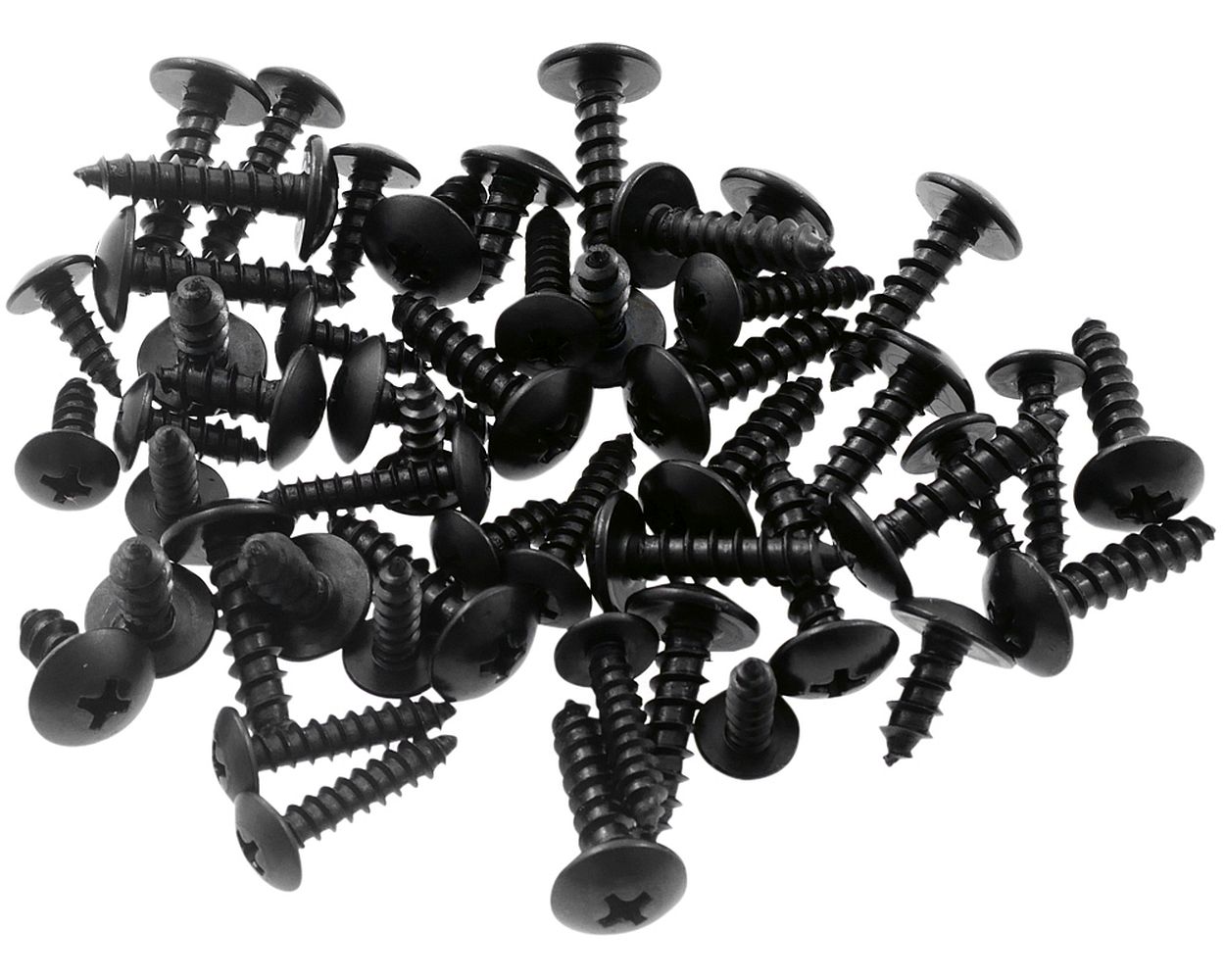 Blechschrauben Set schwarz M5/M5 12/20 mm sortiert 50 Stück