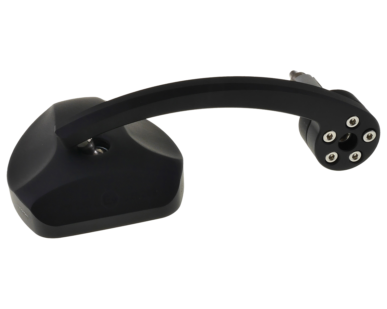 Lenkerendenspiegel FERRARA 2 Evo schwarz mit Adapter 12-22 mm kompatibel für Motorrad, Roller, Quad, Moped, Mofa, Vespa