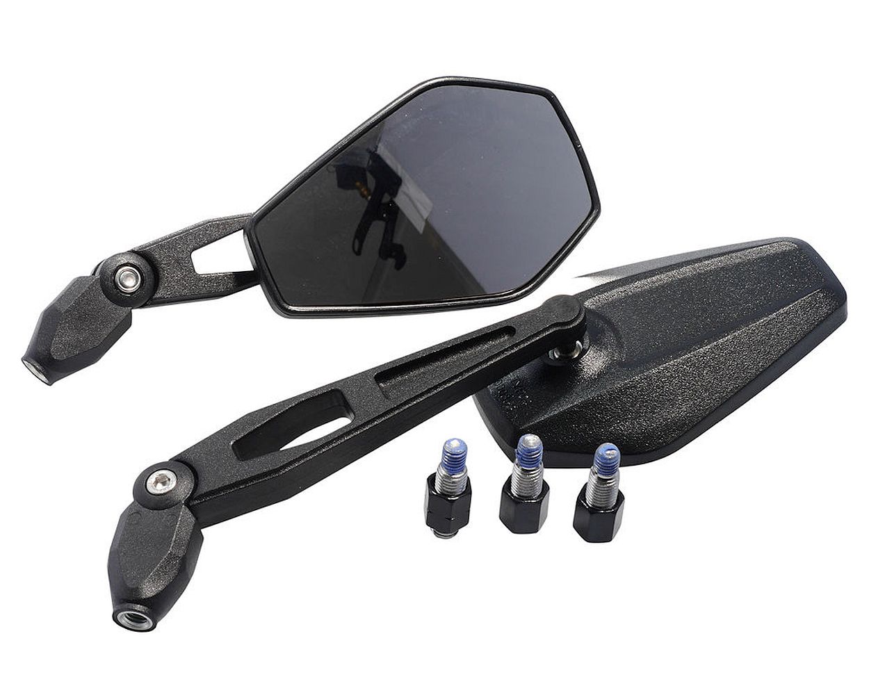 Spiegel Set SHIN YO Maverick Booster 2 M10x1, 25 Universal Motorrad, Roller, Quad, Schaltmoped