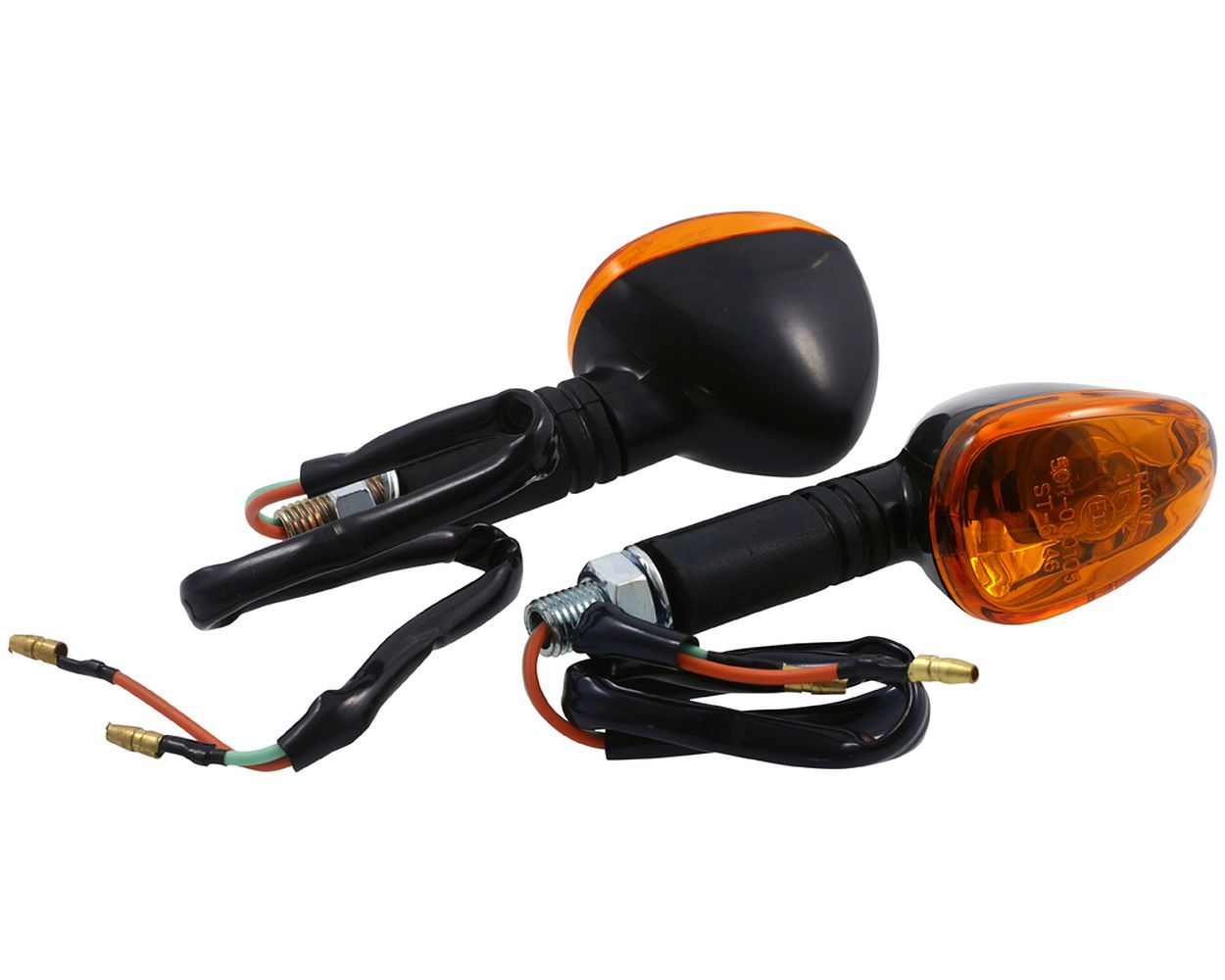 Blinker Mini Motorrad, LITTLE DUKE, schwarz, M 10, langer Arm 40 mm, Paar, Quad