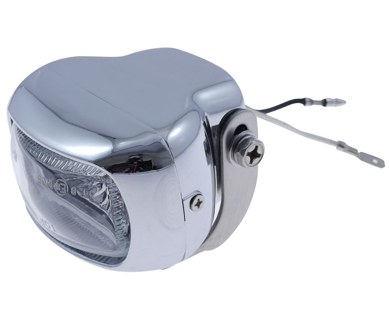 Nebelscheinwerfer H3 55 W Chrom Alu mit Halter, Glas klar, Motorrad, PKW, Quad