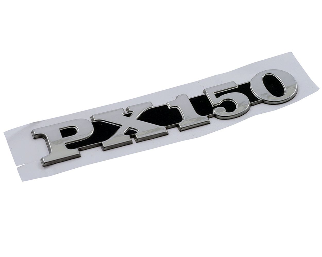 Schriftzug Aufkleber Sticker für Seitenhaube PX 150 chrom