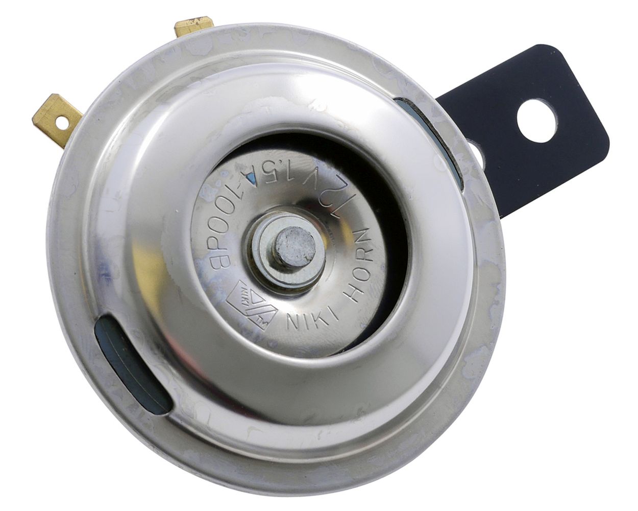 Hupe Edelstahl 12 V, 72 mm Durchmesser, Motorrad, Quad, Moped