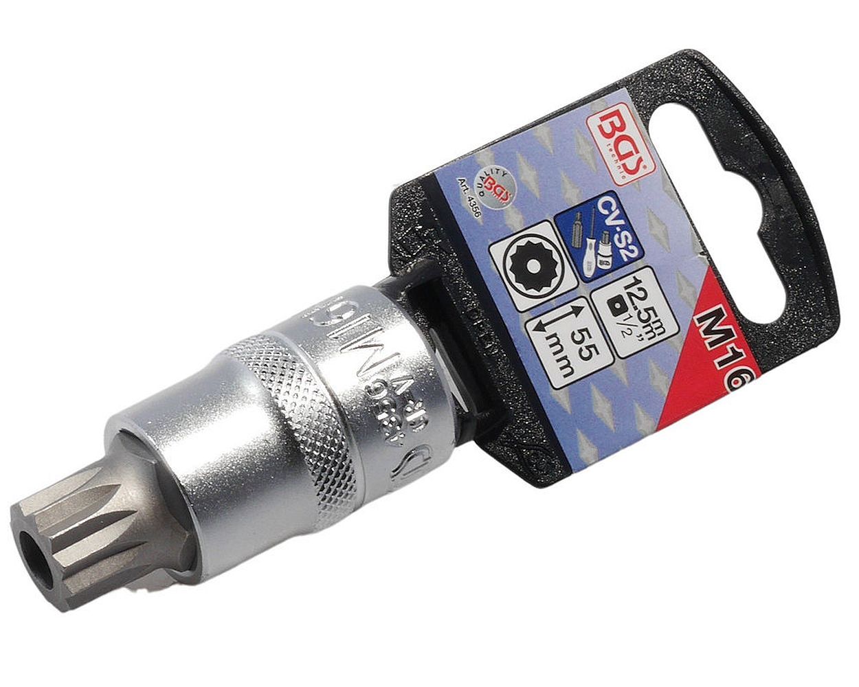 Nuss mit Biteinsatz Innenvielzahn 12,5 mm (1/2 Zoll) M16 Ölablassschraube VAG Audi Volkswagen KFZ Auto