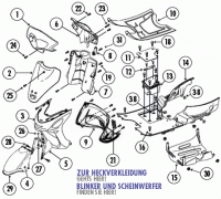  TS50QT-8 Verkleidung vorne für Baotian BT49QT-9, YY50QT