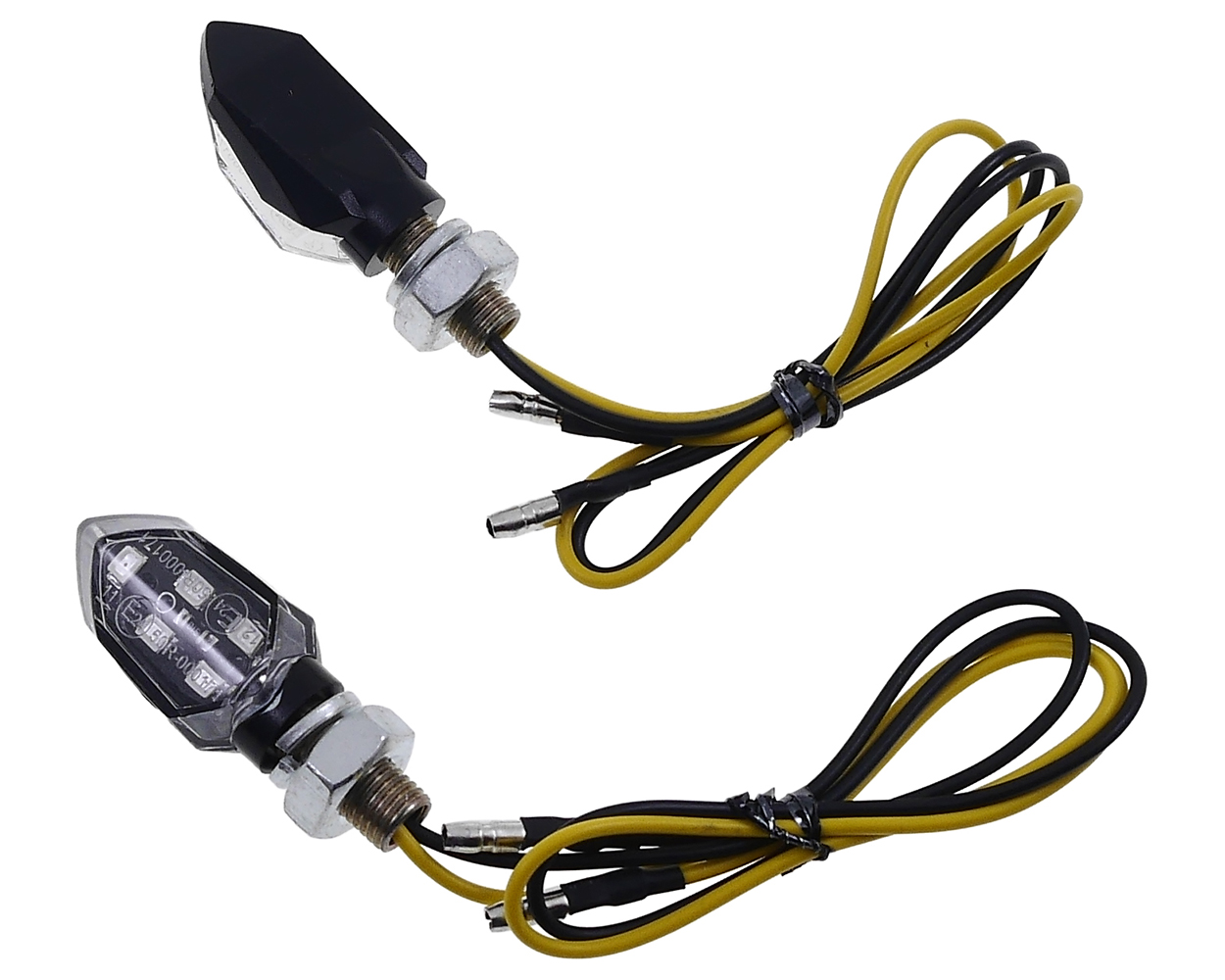 Blinker VANEZ Diamond, schwarz, klar, LED, kompatibel für Motorrad, Roller, Scooter, Maxi, Schaltmoped, Mokick