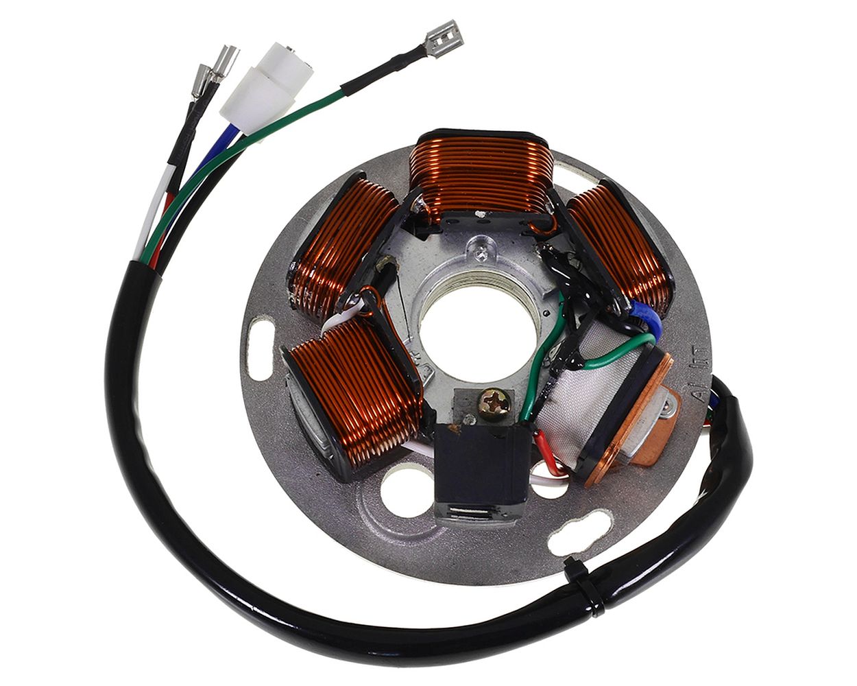 Lichtmaschine / Stator Zündgrundplatte 12 V, 3 Spulen, 5 Kabel