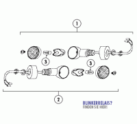  WARRIOR 50 4T AC Blinker hinten für Baotian BT49QT-12