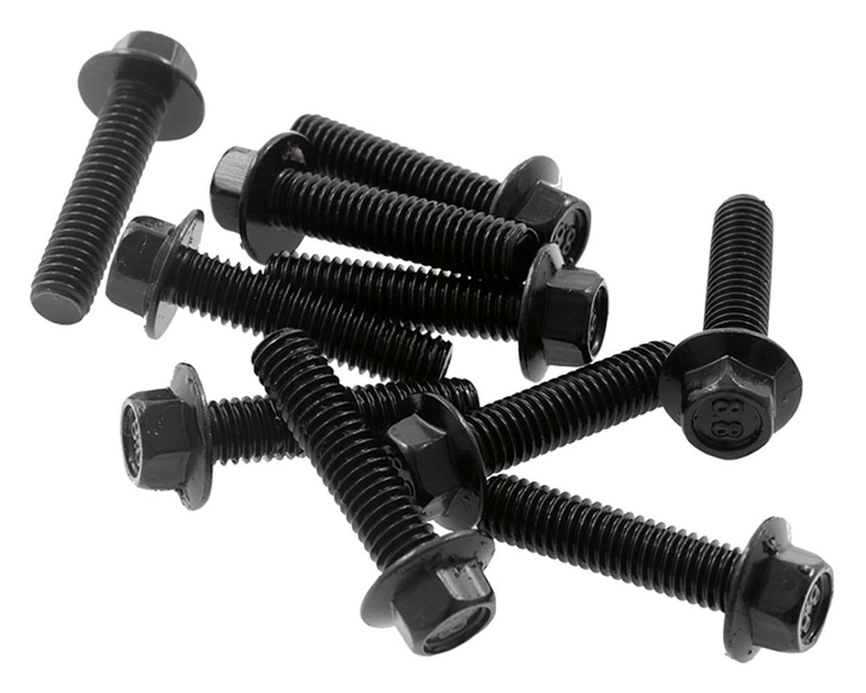 Flansch Schrauben M6x25 10 Stück schwarz