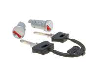 Schlosssatz Lenkschloss 2 Zylinder kompatibel für Piaggio ZIP, TPH, NRG, SKR, Free, Sfera, Vespa PX, PK, P, Cosa