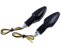 Blinker Paar LED Shin Yo COMO,Motorrad, Carbonlook, getöntes Glas