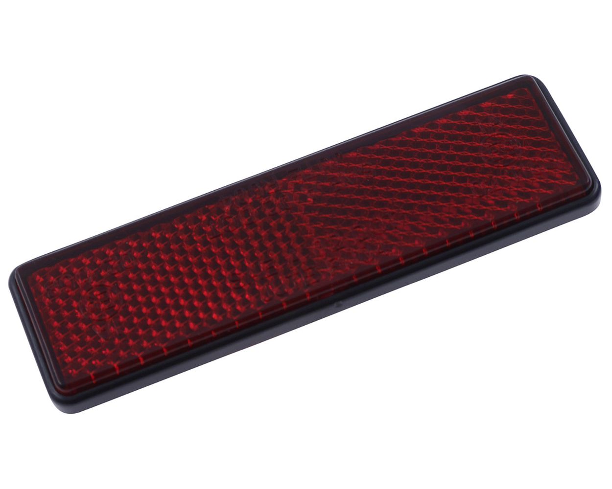 Reflektor 94x28 mm rot rechteckig mit selbstklebender Folie, Motorrad