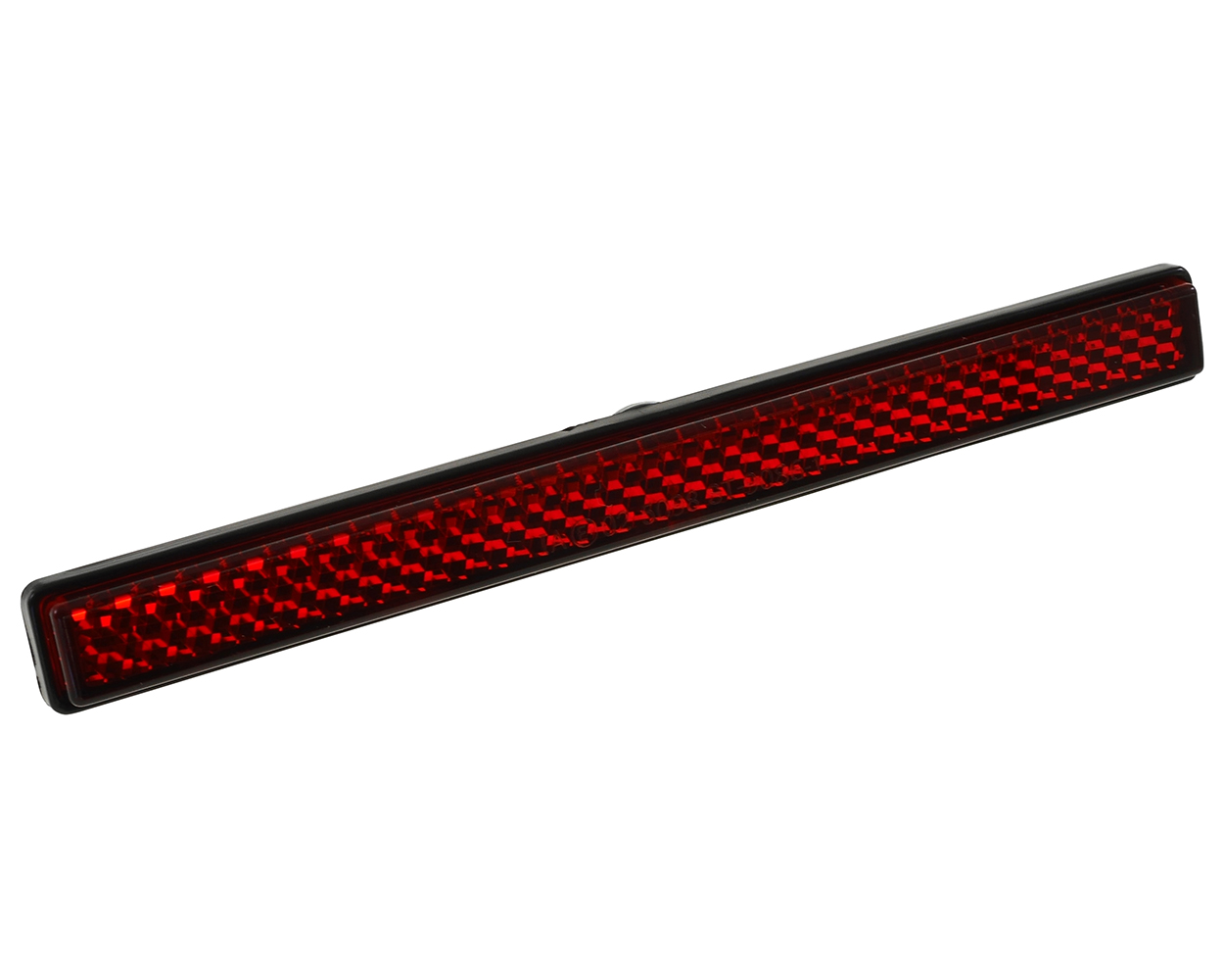 Rückstrahler SHIN YO rot, eckig 123x12,5x13 mm mit Gewindebolzen M5, E-geprüft