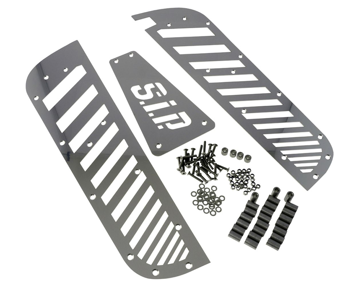Trittblech SIP Edelstahl poliert, Hochglänzend, mit Montagematerial