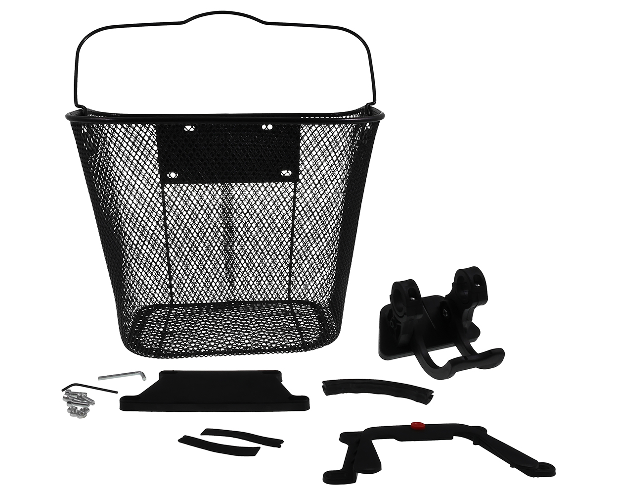 Fahrradkorb schwarz Lenkerkorb Einkaufskorb Fahrrad Korb Vorne abnehmbar mit Clip On Halter Damen Herren