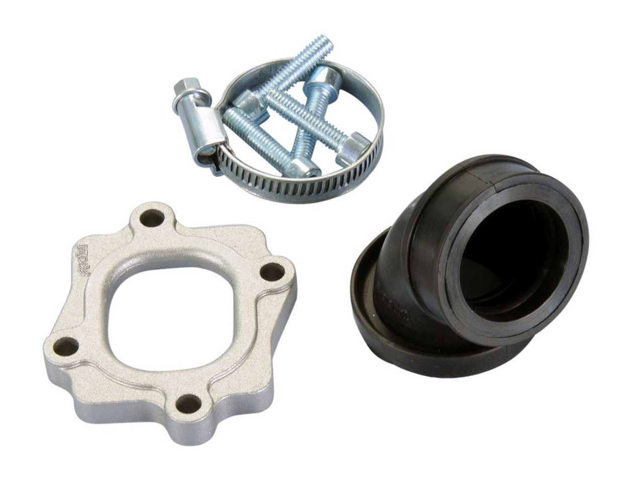 Ansaugstutzen 28/31 mm POLINI 360 für Minarelli liegend mit 26/28 Mikuni Vergaser
