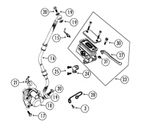  QM50QT-6A 4T AC Hydraulische Bremsanlage für Rex RS450, RS500, RS600