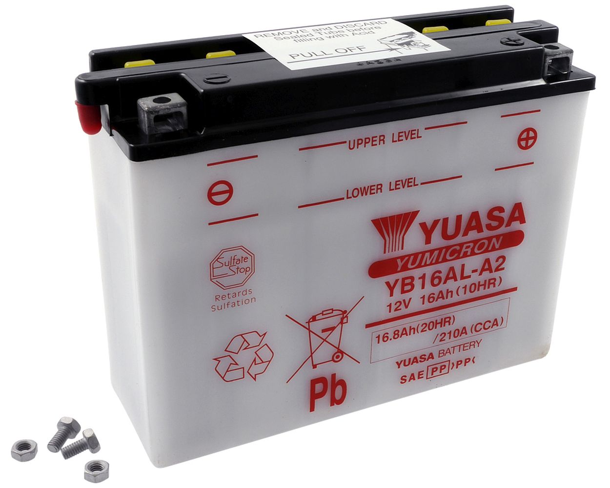 YB16AL-A2 (DC) Batterie 12V 16Ah YUASA YB16ALA2, ohne Batteri...