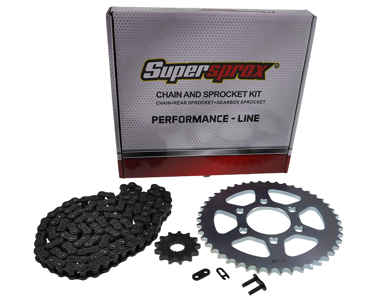 Kettensatz Performance KIT Stahl SUPERSPROX 428 Teilung 46 / 13 Zähne kompatibel für Keeway RKF 125 (2017-2020) Ersatz Moped Motorrad Kettensatz Ritze