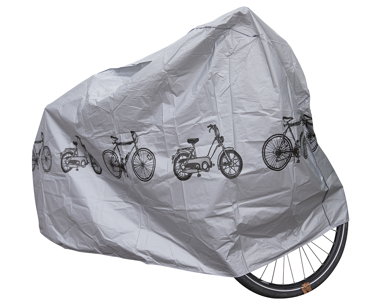 Abdeckplane Fahrrad Set grau silber, 195x108 cm wasserdicht, wetterfest, Fahrradgarage, Haube, Schutz