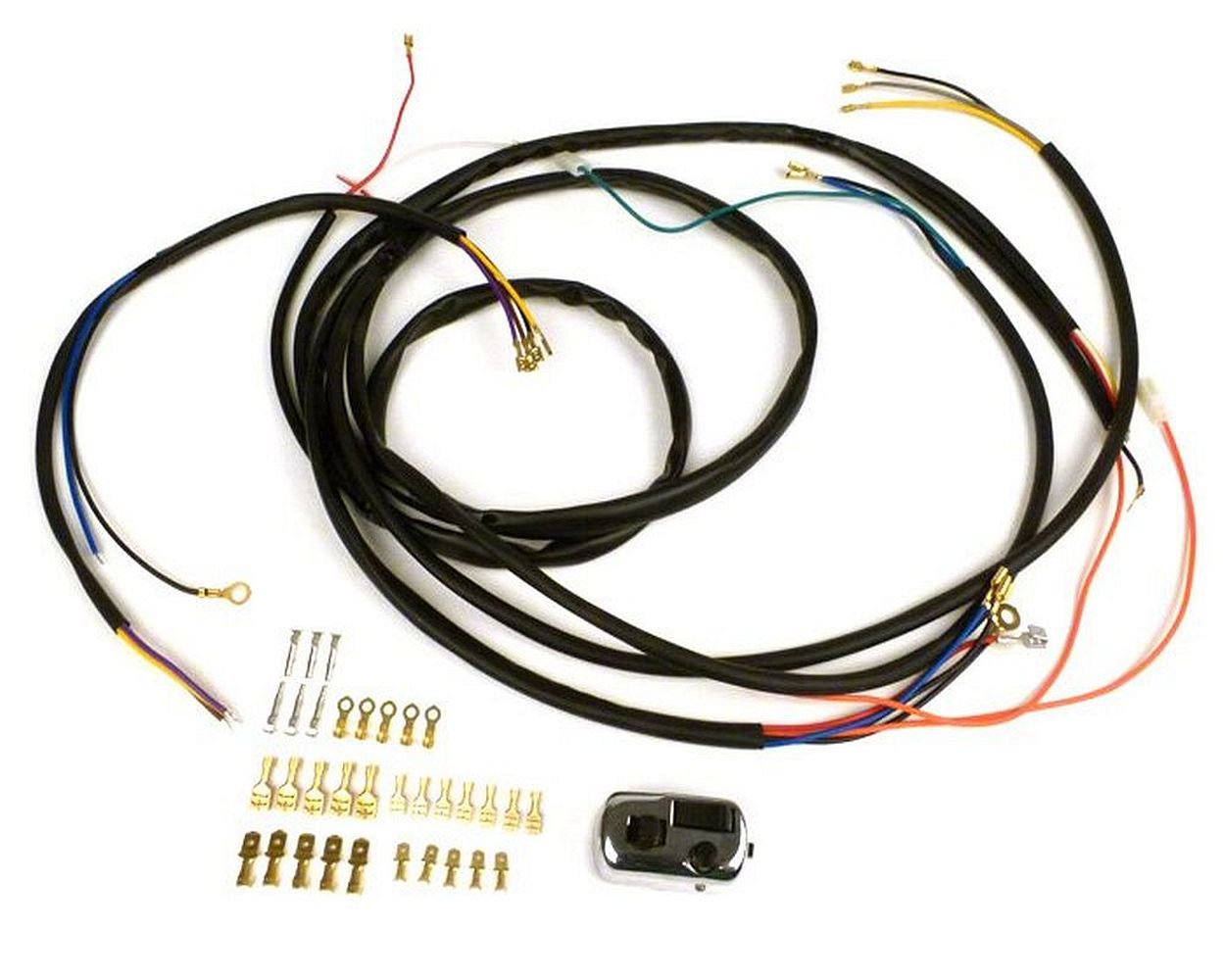 Kabelbaum Conversion Kit (inkl. Lichtschalter) BGM Vespa AC Umrüstung auf Elektronische Zündung (Vespatronic)