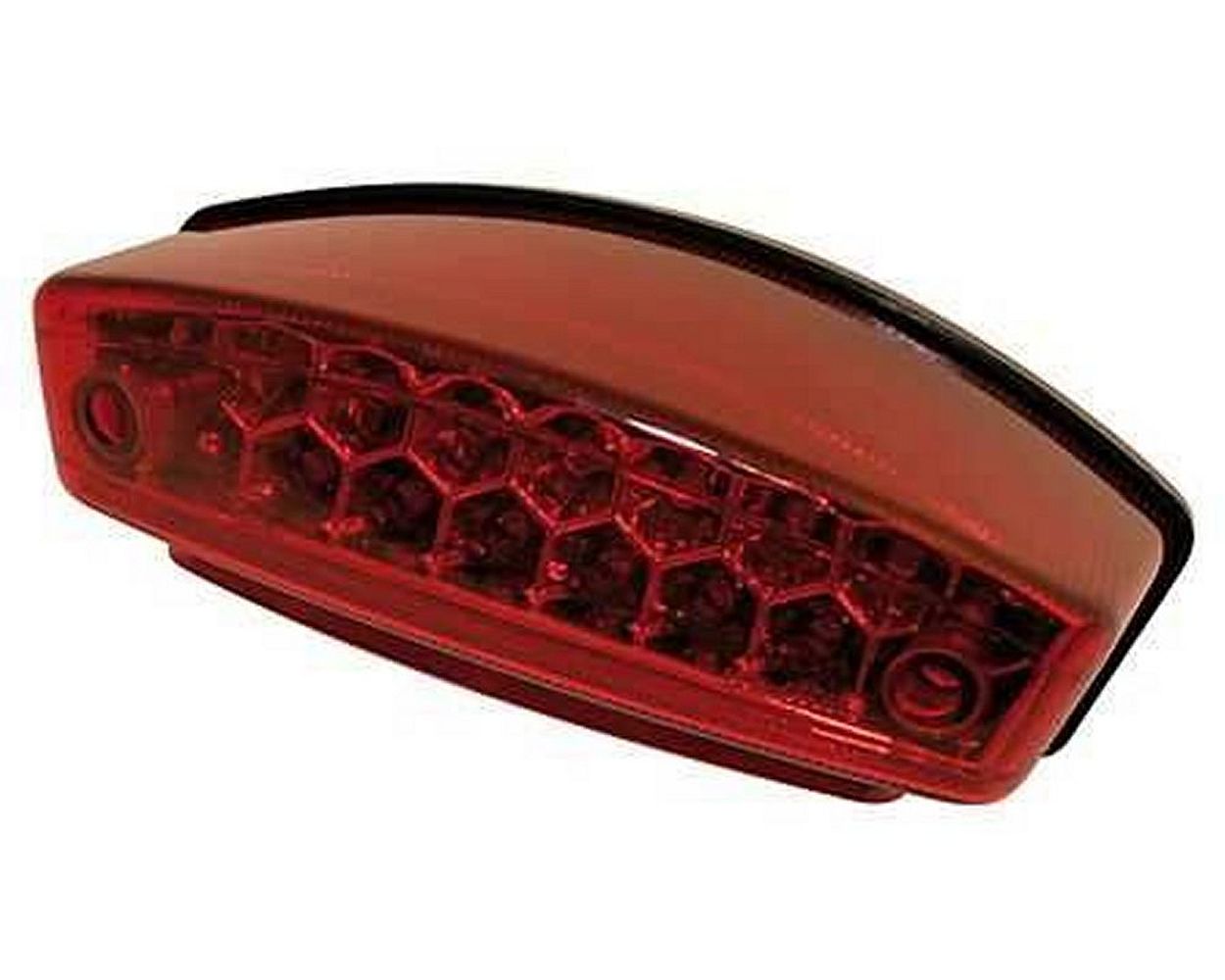 Rücklicht LED Motorrad MONSTER, rotes Glas, 165x65 mm, universal