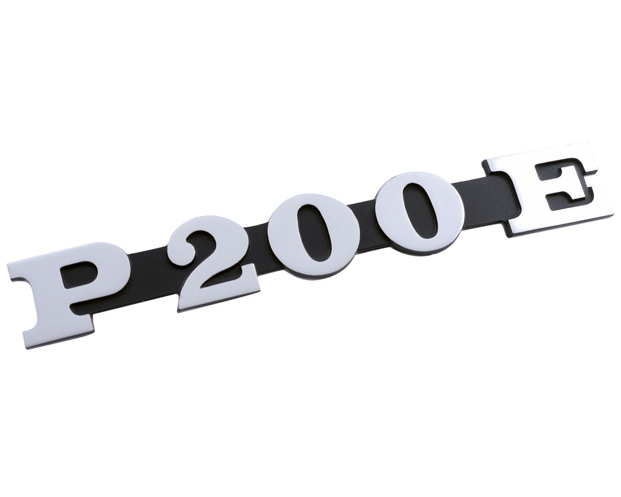 Schriftzug Aufkleber Sticker für Seitenhaube P200E schwarz/alu