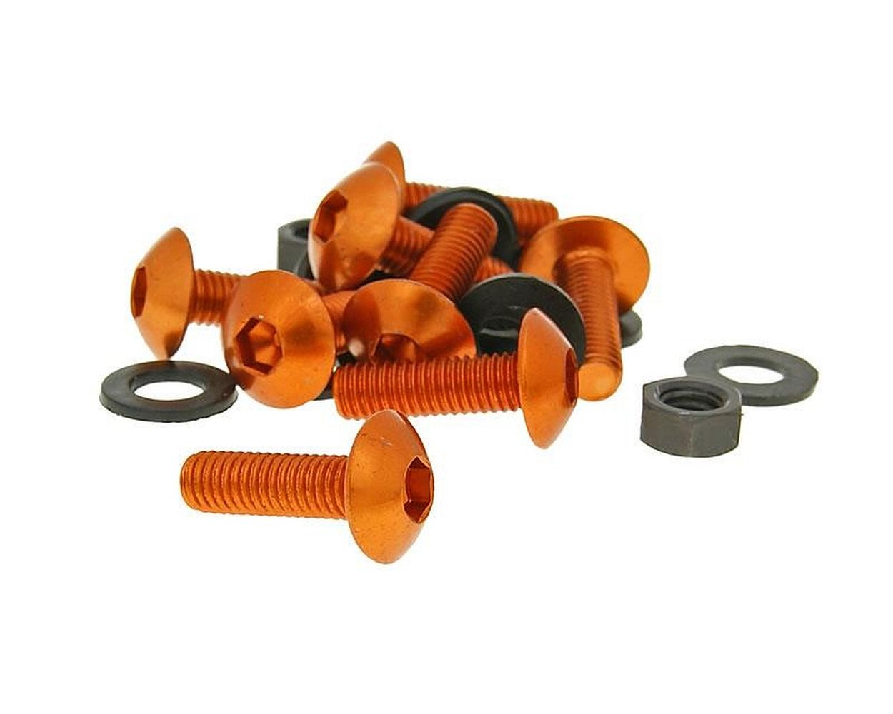 Aluschrauben Muttern Set M5x16 - 8 Stück GOLD