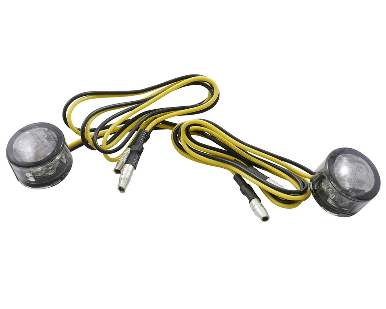Blinker Mini Paar LED Motorrad Shin YO MICRO PIN zum Einbau, getönt,18x13 mm