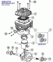  Speedfight 2 50 E2 S1 307 WRC 2T AC Kurbelwelle und Zylinder für Peugeot stehend AC Euro 2