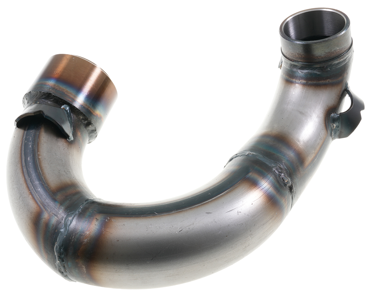 Auspuffkrümmer BGM PRO Clubman V4.0 unlackiert kompatibel für Lambretta Serie 1-3 LI 125, LI 150, LiS 125, LiS 150, TV 175, SX, TV, GT, GP 125, 150, 2